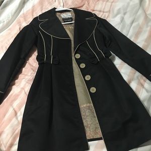 Midline black dress coat